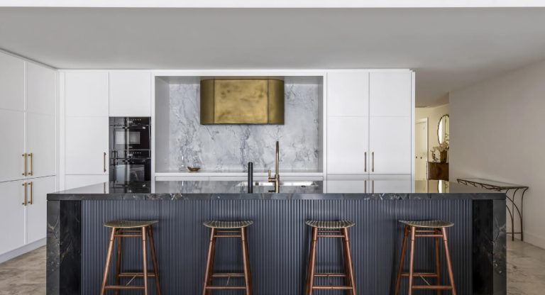 Monochrome & Brass Show-Kitchen — after